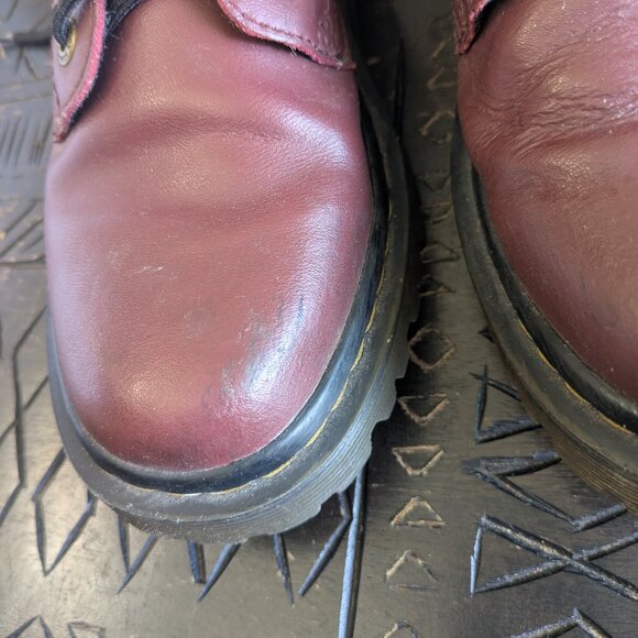 Burgundy Doc Martens Sz 8 - Picture 4 of 6